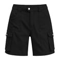 thumbnail image 5 of Mifsaly Womens Utility Cargo Shorts with Flap Pockets High Waisted Outdoor Hiking Shorts Lightweight Breathable Casual Summer Outfits 2026 Black,M, 5 of 5