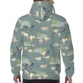 thumbnail image 5 of Hoodies for Men - Painted Cute Goat Green Long Sleeve Comfrt Men'S Fashion Hoodies & Sweatshirts, Sweatshirts for Men Hoodies Pullover Clothing Clothes with Pouch, 5 of 7