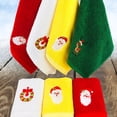 thumbnail image 7 of Qumonin Christmas Bathroom Towel Set - 2 Red Embroidered Towels, 7 of 7