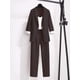 thumbnail image 2 of Blazer elegante coreano para mujer, pantalones de ocio, traje de Tweed, chaqueta, pantalones, conjunto de tres piezas, talla grande, Primavera, nuevo, 2023, 2 of 5