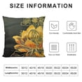 thumbnail image 5 of ONETECH Contemporary Pillow Cover (Cushion Cover), Gold Large Lotus Design, Black, 5 of 5