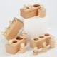 thumbnail image 4 of 4 piezas Montessori bloques cilíndricos con perillas de madera juguetes de tablero de práctica educativa para color primario, 4 of 9