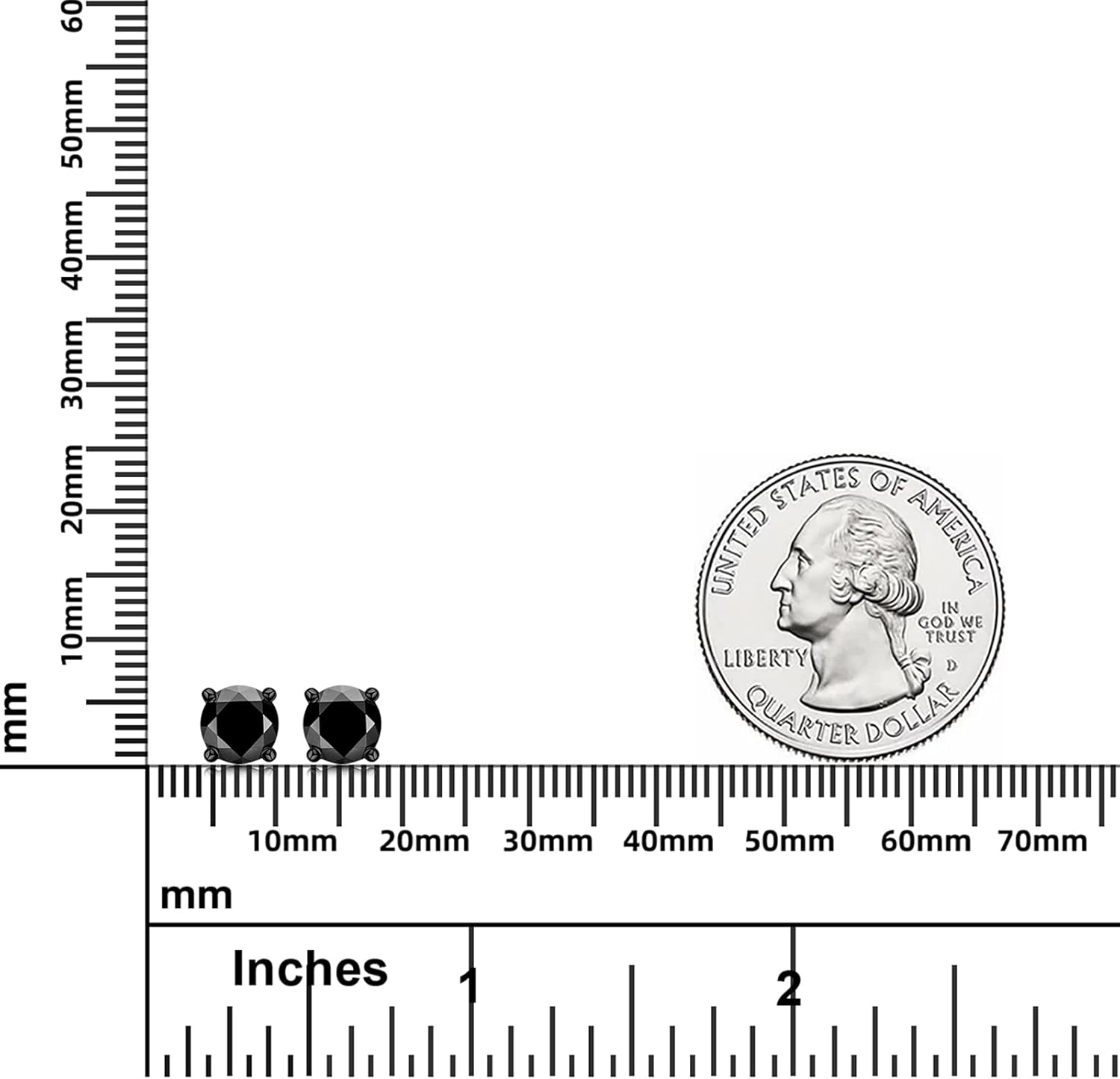 Leander 925 Sterling Silver Black Onyx Stud Earrings For Men Women, Hypoallergenic Mens Viking Rune Square Simulated Diamond CZ Studs Cushion/Round/Princess Cut Onyx Earrings Fine Jewelry
