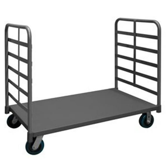 Durham EPT2RH24606PU95 9 in. Platform Trucks with Polyurethane Casters, Gray - 3600 lbs