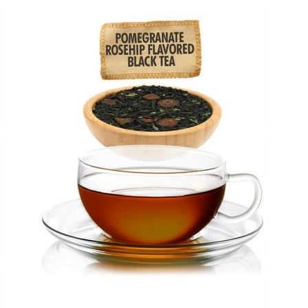 English Tea Store Pomegranate Rosehip Flavored Black Tea Loose Leaf Sampler 1oz