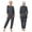Dark Gray, variant on Womens Elderly Adaptive Anti-Strip Jumpsuit Loose Fit Nursing Rompers for Dementia Special Needs and Disabilities Grey S