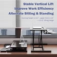 thumbnail image 4 of GDF Studio 32" Standing Desk Converter, Height Adjustable Sit-to-Stand Riser for Dual Monitors and Laptops, Black, 4 of 8