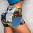 thumbnail image 4 of Goofa Colorful Cow Pasture Printed Workout Shorts Women Seamless Scrunch Butt Lifting High Waisted Gym Booty Shorts Elastic Workout Shorts-XX-Large, 4 of 8