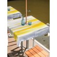 thumbnail image 6 of Yellow Grey Ombre Outdoor Tablecloth with Umbrella Hole, Abstract Art Oil Painting Rustic Modern Spillproof Waterproof Outdoor Table Cover, Patio Tablecloths for Party/Garden/Picnic, Square 60"x60", 6 of 9