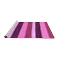 thumbnail image 2 of Ahgly Company Machine Washable Indoor Square Abstract Purple Modern Area Rugs, 6' Square, 2 of 4