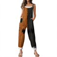 thumbnail image 6 of Evdexr Womens Halloween Jumpsuits 2026 Ghost Jack O Lantern Graphic Rompers Sleeveless Square Neck Wide Leg Overalls Casusl Wide Straps Costumes with Pockets 3XL, 6 of 7