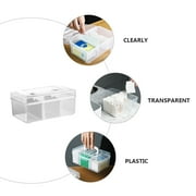 1-Pack Clear Storage Box Container, Family First Aid Box Medicine Box Organizer