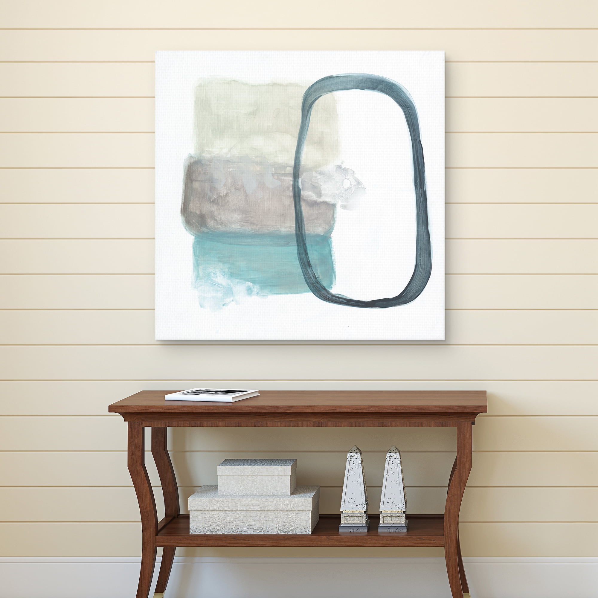 Transparencies Aqua II by Décor Design Canvas Art Print, 1.5" x 35"