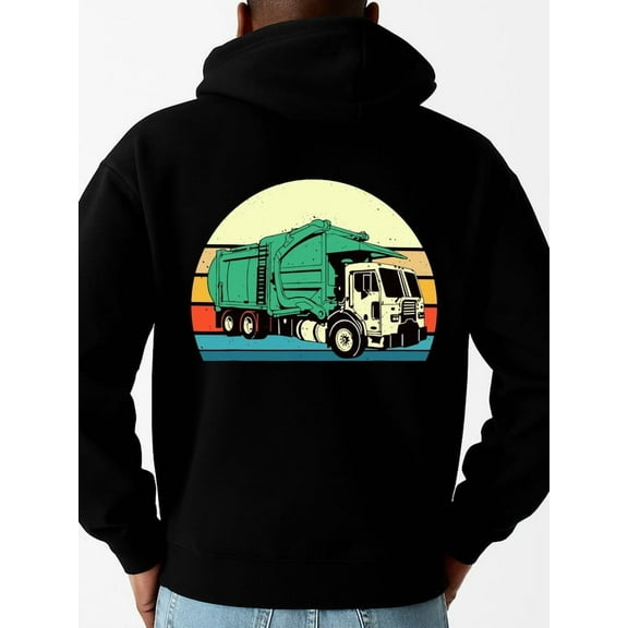 Garbage Truck Hoodie sweatshirt men sweater hoodie black Daily and Weekend Wear streetwear Retro Unisex Shirt Printed tshirts