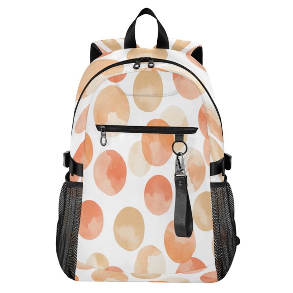 Full‑Print Casual Laptop Backpack, 20L Water‑Resistant Twill Tote Daypack with 14 Inch Computer Compartment for School Business Travel Super Beautiful Dots