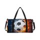 thumbnail image 2 of Contenedores de almacenamiento, minimalistas, bolso de viaje, deportivo, fitness, gran capacidad, bandolera de hombro, bolso de mano con estampado de dibujos animados de fútbol, bolso de viaje de poli, 2 of 6