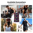 thumbnail image 5 of Uemuo Skull mushroom colorful Pattern Men's Sleeveless T-Shirt,Muscle Athletic Tank Top, Moisture-wicking Quick-dry Breathable Classic Tee Top for Gym Run Outdoor Sports-Medium, 5 of 8