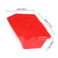 thumbnail image 2 of BRIGHTFUFU Container Parts Box Plastic Storage Box Red 10Set For Home Storage 3.94X3.74X1.97In, 2 of 7
