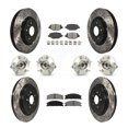 thumbnail image 1 of Transit Auto Front Rear Hub Bearing Assembly Coated Disc Brake Rotor and Semi-Metallic Pad Kit (10Pc) for Car 2013 Ford Explorer Sport with Heavy Duty Brakes - Left Right (Driver Passenger) KBB-111069, 1 of 11