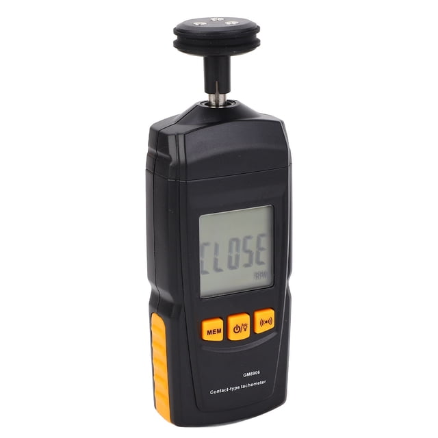 Medidor De Velocidad De Rotación, Tacómetro De Contacto De 0,5-19999 Rpm, 2 Pilas AAA De 1,5 V, Operación De Botón De Muestreo Rápido De 0,8 S Con Adaptadores Para Motor Y