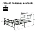 thumbnail image 3 of Metal Bed Frame Queen Size, Home Modern Queen Bed Frame with 12 Inch Platform, No Box Spring Needed, Metal Bedstead Queen, 1100lbs Capacity, Easy to Assemble, 3 of 7