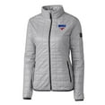 thumbnail image 2 of Women's Cutter & Buck Gray SMU Mustangs Rainier Eco Insulated Puffer Full-Zip Jacket, 2 of 3