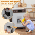 thumbnail image 5 of Redsmile Play Kitchen,Wooden Kids Kitchen Playset with Realistic Lights and Sounds,Pretend Play Toy Kitchen with Range Hood and Dual Stoves,Gift for Girls Boys Ages 3-10,Brown, 5 of 8