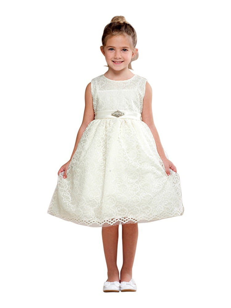 Posh Red/White Floral Embroidered Flower Girl Holiday Dress Crayon Kids USA 