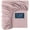 03: Dusty Rose, variant on 100% Organic Cotton Twin XL Size Fitted Sheet Only (39"x80") - Super Soft 100% Cotton Twin XL Fitted Sheet - Lightweight & Durable Cotton Bed Sheet - Black