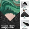 thumbnail image 3 of Green Marble Gold Wave Pattern Kitchen Rugs Sets Of 3,Kitchen Runner Rugs Non Skid Washable,Decorative Kitchen Floor Mats for Kitchen,Sink,Laundry,17"x30"+ 17"x47" + 17"x59", 3 of 6