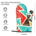 thumbnail image 3 of TEQUAN Oven Mitts, Graffit Fashion Stripes Zigzag Line Pattern Heat Resistant Microwave Oven Gloves, Set of 2, 3 of 7
