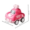 thumbnail image 3 of Toy Car for Toddlers, Cute Pink Fire Engine Push‑Powered Vehicle, Friction Powered Mini Car Toy, Educational Play Car Gift for Boys Girls, 3 of 5