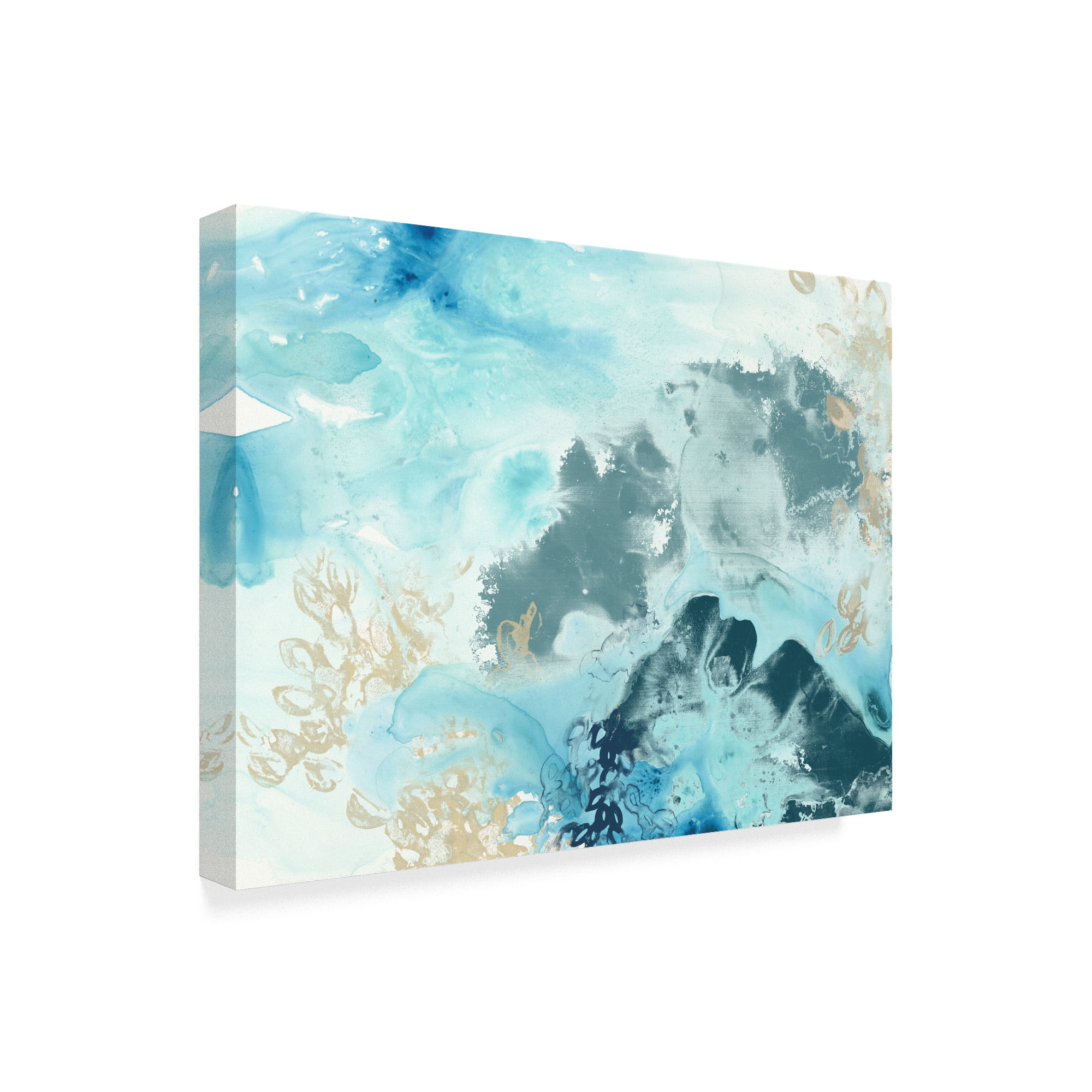 Trademark Fine Art 'Aqua Wave Form I' Canvas Art by June Erica Vess