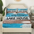 thumbnail image 3 of Erosebridal Lake House Sheet Set Twin,Vintage Paddle Bedding Sets Twin Size,Rustic Cabin Twin Sheet Sets,Ultra Soft Lodge Bedroom Decoration,3pcs, 3 of 7