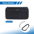 thumbnail image 4 of Teléfono Cinturón Soporte Estuche para 6.3" Celular Teléfonos, Horizontal Nylon Teléfono Cinturón Bolsa para Hombre Mujer con Clip Bucle, Negro, 4 of 7