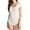 WHITE, variant on Women's Solid Short Sleeve Scoop Neck Cotton Bodysuit Leotard with Snap Crotch Bottom (TRUE NAVY , S)