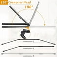 thumbnail image 4 of Bay Window Curtain Rods, U Shape Heavy Duty Curved Curtain Rods for Bay Windows with Brackets, 59-184" Adjustable for Bedroom, Living Room, Dinging Room, Matte Balck$$Home Decor, Kitchen, & Other, 4 of 8