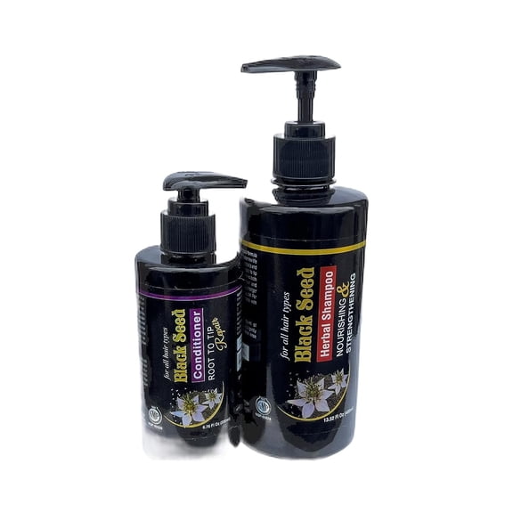 Black Seed Shampoo and Conditioner Combo Pack for Repairing and Strengthenig by Herboganic