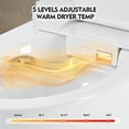 thumbnail image 5 of taoruifang White Ceramic Elongated Smart Bidet Toilet with Heated Seat, Warm Dryer, LED Night Light, Soft Close Cover, Remote Control, Power Outage Flushing, Strong Flush, 5 of 8