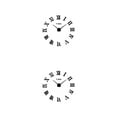 thumbnail image 3 of Youkk Durable Construction 3D Wall Clock Unique Style Easy To Read Modern Large 3D Wall Clock Timeless black 2Set, 3 of 6