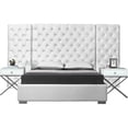 thumbnail image 2 of Grande White Velvet King Bed-Color:White Velvet,Style:Contemporary, 2 of 8