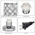 thumbnail image 5 of Crystal Table Lamp Cylinder Bedside Desk Reading Lamp For Bedroom Living Room, 5 of 5