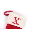 thumbnail image 2 of Fortune Christmas Sock, Red Snowflake Alphabet Letters Knitting Stocking Xmas Tree Pendant, 2 of 5