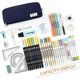 thumbnail image 2 of Large Capacity Pencil Case 3 Compartment Pouch Pen Bag For School Teen Girl Boy Men Women (Yellow), 2 of 4