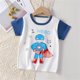 thumbnail image 2 of Gibobby Playera Termica Para Niños Niños niños pequeños bebés niños niñas lindos animales de dibujos animados blusa de manga corta Top camiseta trajes ropa(Blanco, 18-24 Meses), 2 of 3