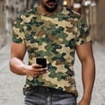 thumbnail image 1 of Ceisia T-Shirts à Col Rond pour Hommes à Texture Usée avec Imprimé Camouflage, Hauts Décontractés Extensibles et Respirants à Manches Courtes Cadeaux, 1 of 9