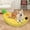 Yellow, variant on Banana Bed for Dogs and Cats Creative Banana Boat Shape Pet Bed, Fluffy Soft Plush Washable Pet Sofa for Small Medium Pets Indoor Use 70x40x13cm