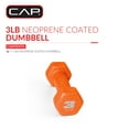 thumbnail image 2 of CAP, 3lb Neoprene Dumbbell, Orange, Single, 2 of 7