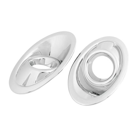 Chrome Fog Light Trim - Unique Bargains Pair Silver Tone Chrome Plated Front Fog Light Covers Trims for Carnival