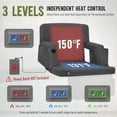 thumbnail image 4 of Overmont Extra Wide Heated Stadium Seat - 3 Heat Levels Cushion & Back Separately Control 6-Position Recliner with Hooks Cup Pockets - Bleacher Chair for Sport Camping Concerts - Battery NOT Included, 4 of 9